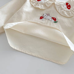 Valentina Embroidered Girls Top & Denim Dress Set – Stylish Cotton Blend Outfit