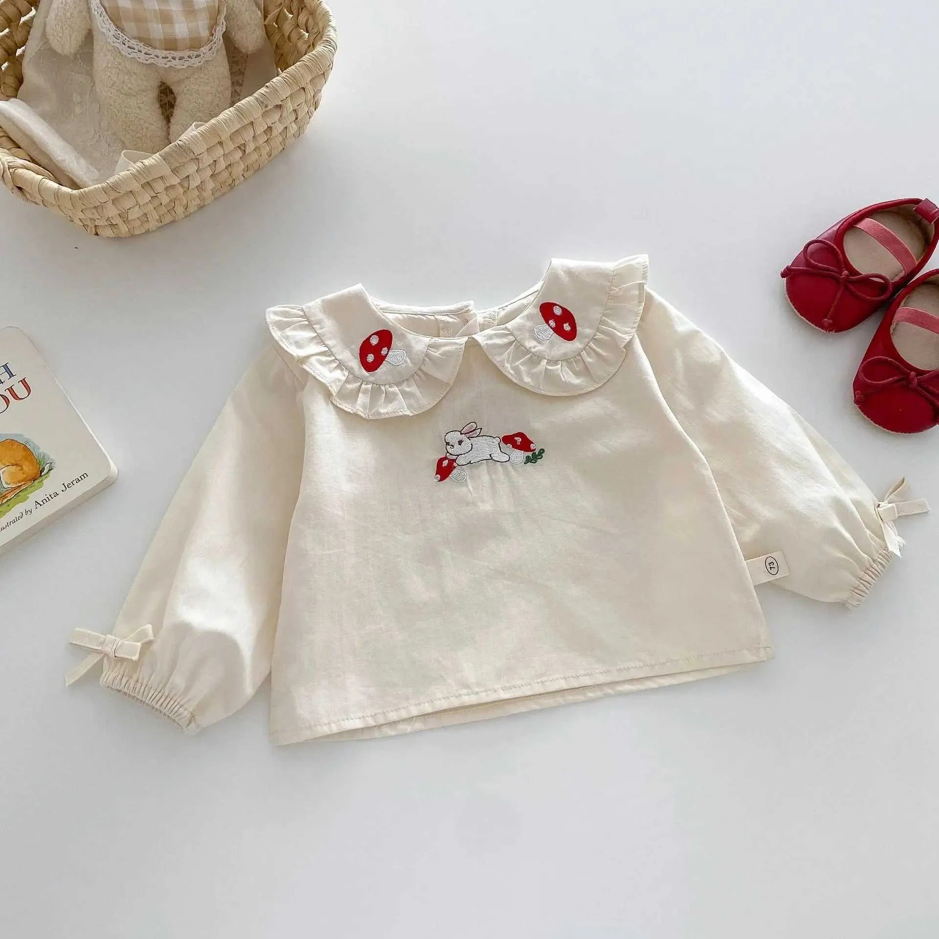 Valentina Embroidered Girls Top & Denim Dress Set – Stylish Cotton Blend Outfit