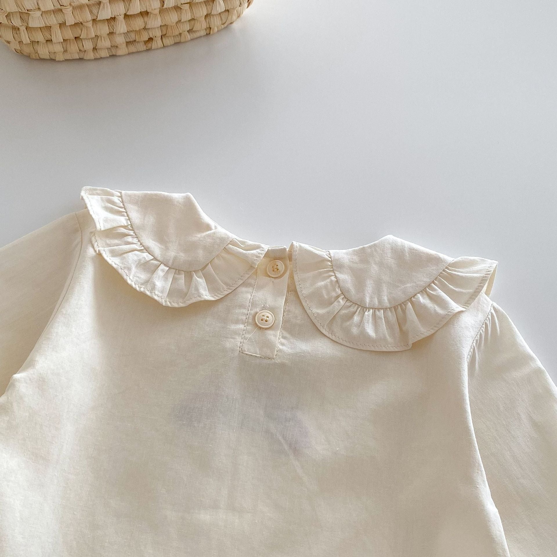 Valentina Embroidered Girls Top & Denim Dress Set – Stylish Cotton Blend Outfit