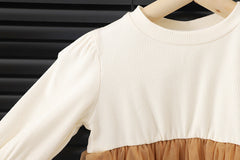 Vintage Two-Piece Jacket and Frill Dress for Girls – Soft Cotton Blend Outfit