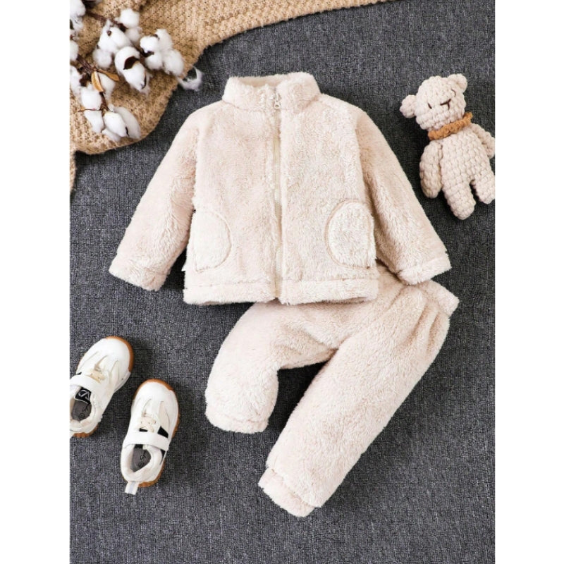 Warm & Cozy Plush Set for Boys and Girls – Cotton Blend Winter Outfit