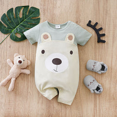 Wonder Baby Bear Romper – Soft Cotton Unisex Outfit for Boys & Girls