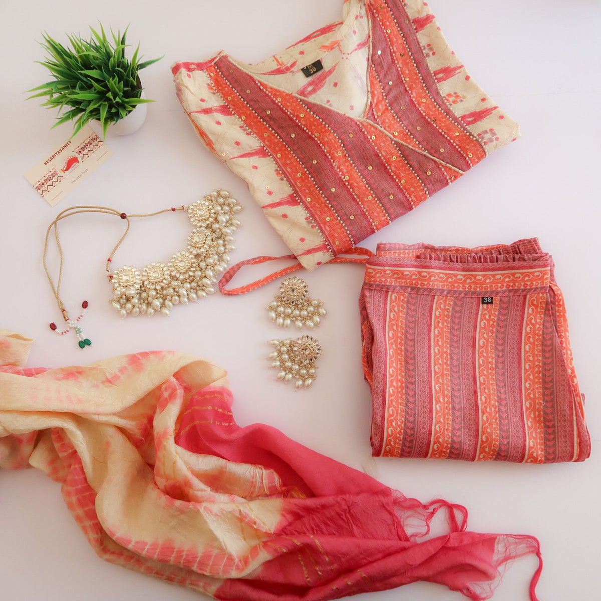 Fancy Peach Cream Suit