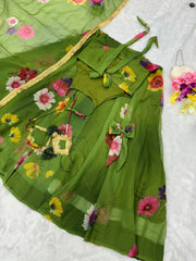 Georgette Anarkali Gown with Printed Dupatta