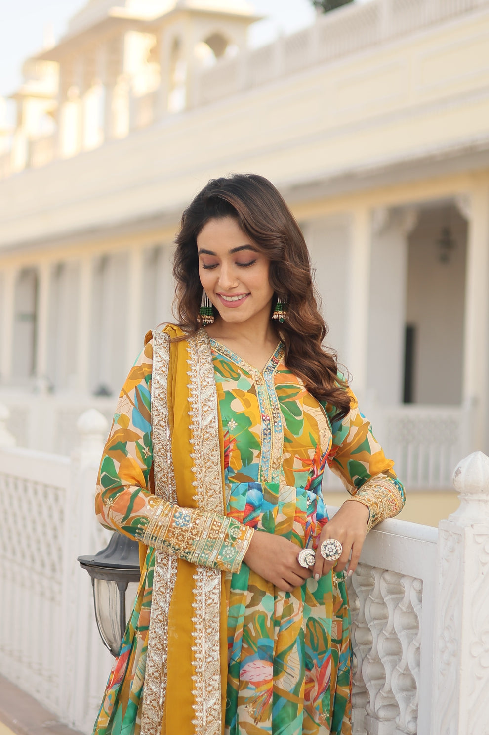 Russian Silk Anarkali Suit Set