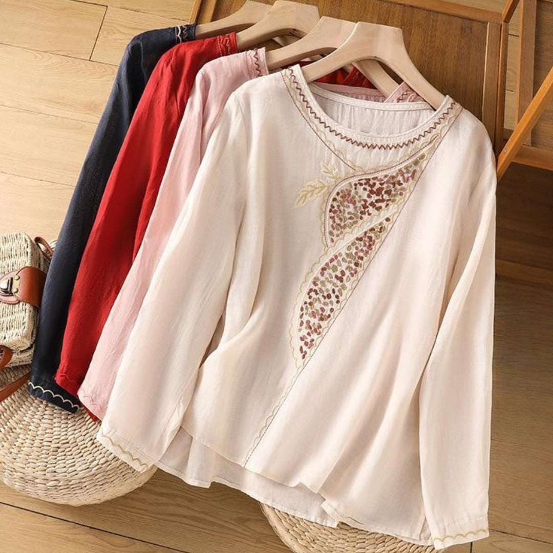 Pure Cotton Embroidered Womens Top