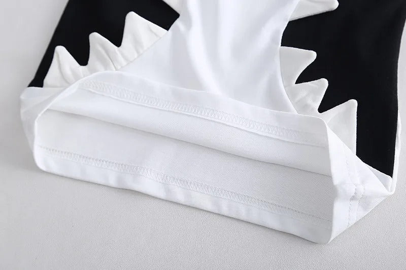 White Dino Comfy Boys Set – Soft Cotton Blend Kids Outfit for Everyday Wear