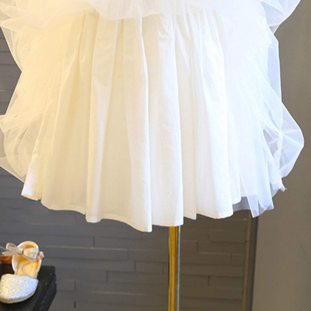 White Frill Princess Dress for Girls – Soft Cotton Blend Party Wear