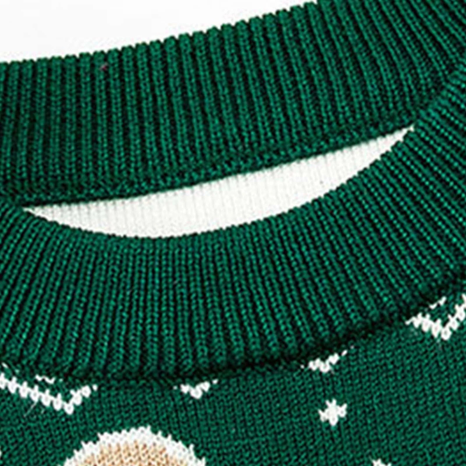 Winter Cozy Green Sweater – Warm Wool Unisex Knitwear for Boys & Girls