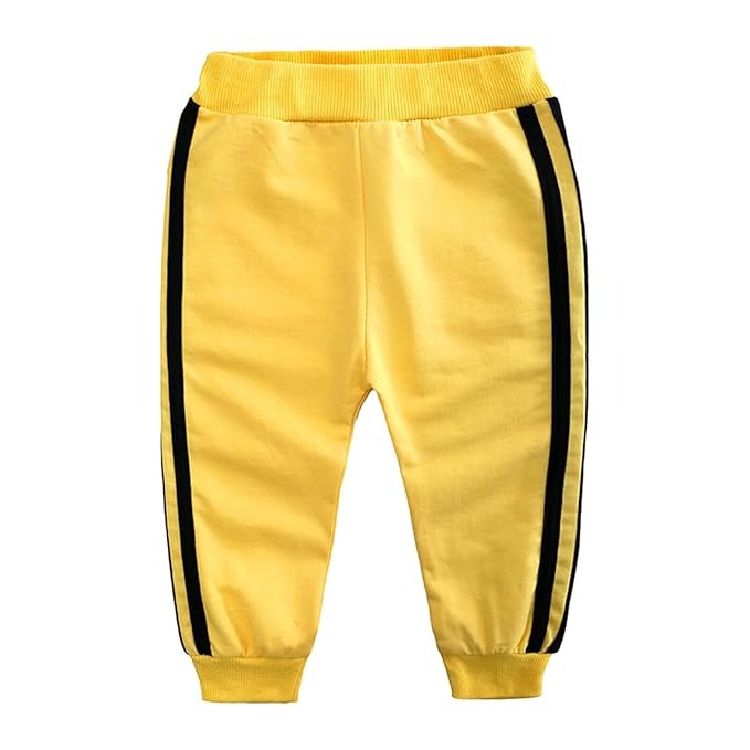 Yellow Blocked Boys Track Suit Set – Comfortable Cotton Blend Kids Outfit