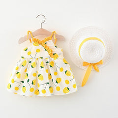 Side Patterned Cotton Dress for Girls – Bright and Comfortable Kids Wear