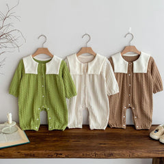 Back Neck Embroidered Baby Onesies – Soft Cotton Bodysuit for Newborns and Infants