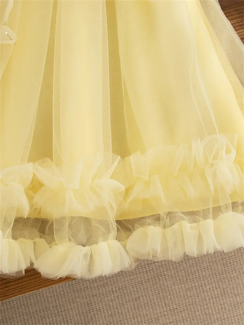Fairytale Tulle Baby Girls Princess Dress – Elegant Cotton Liner Party Wear