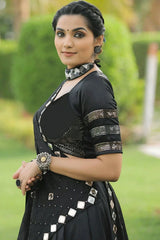 Fully Stitched Black Chaniya Choli For Navratri
