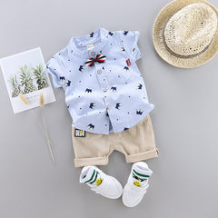 Crown Shirt and Shorts Set – Comfortable Cotton Outfit for Boys and Girls