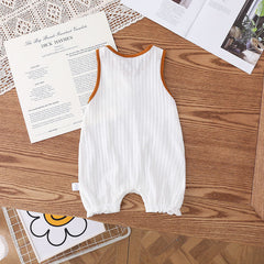 Sleeveless Bear Romper – Soft Cotton Baby Boys & Girls Summer Outfit