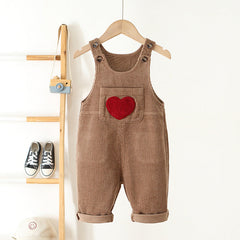 Corduroy Love Girls Embroidered Jumpsuit – Soft Cotton Corduroy