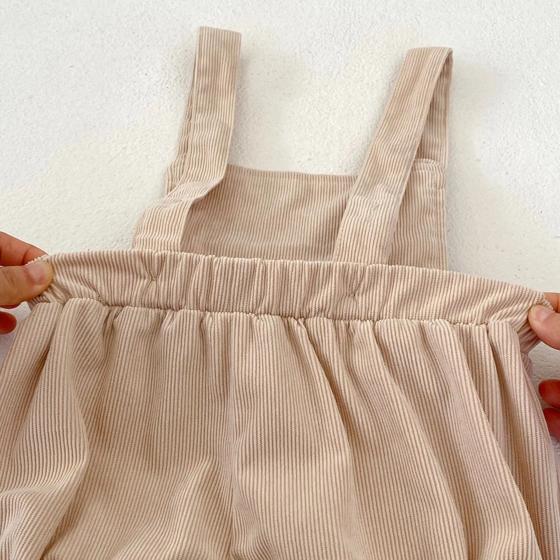 Daisy Dream Baby Girls Two-Piece Suspender Set – Cotton Outfit with Top and Suspender Skirt