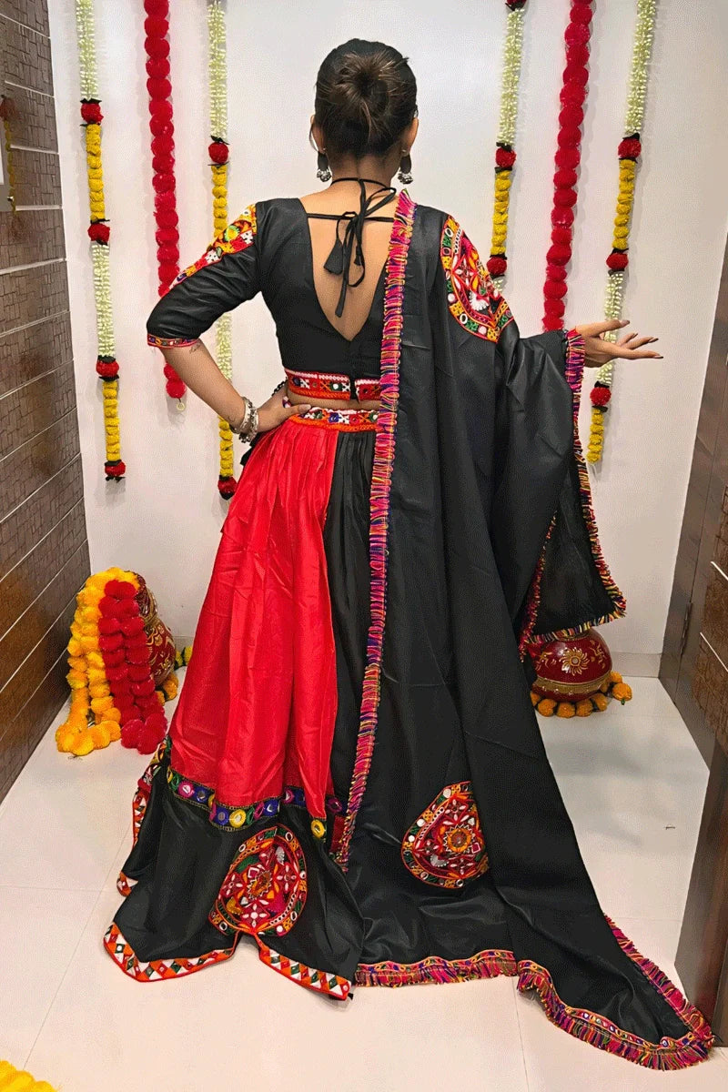 Traditional Gamthi Work Fully Stitched Chaniya Choli