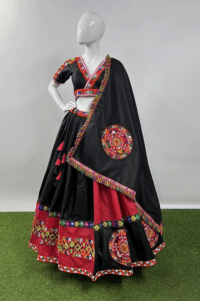 Traditional Gamthi Work Fully Stitched Chaniya Choli