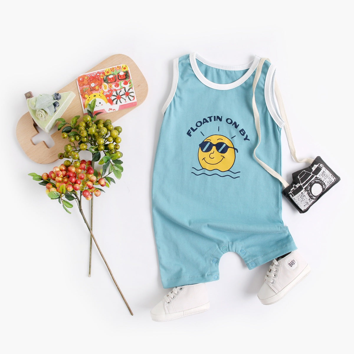 Beach Day Rompers – Soft Cotton Baby and Toddler Unisex Summer Outfit