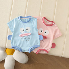 Giggle Mouth 3D Baby Romper for Boys and Girls – Soft Cotton Unisex One-Piece Outfit