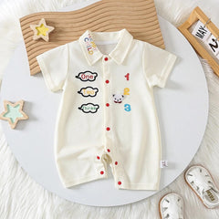 One Two Three Baby Boys and Girls Romper – Soft Cotton Unisex Infant Outfit
