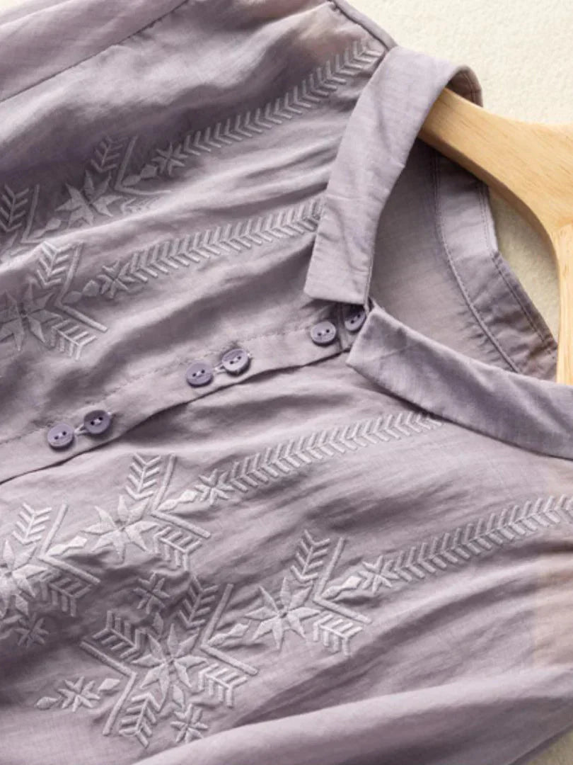 Pure Cotton Embroidered Shirt – Elegant Everyday Wear