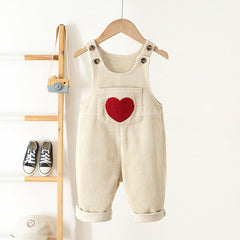 Corduroy Love Girls Embroidered Jumpsuit – Soft Cotton Corduroy