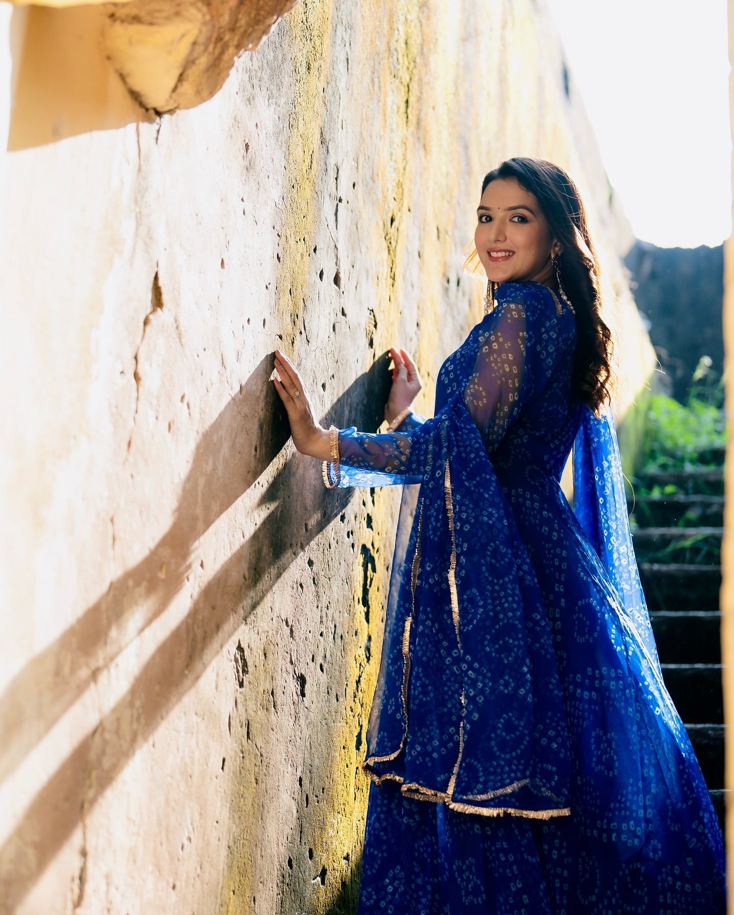 Exclusive Digital Printed Organza Silk Anarkali Suits