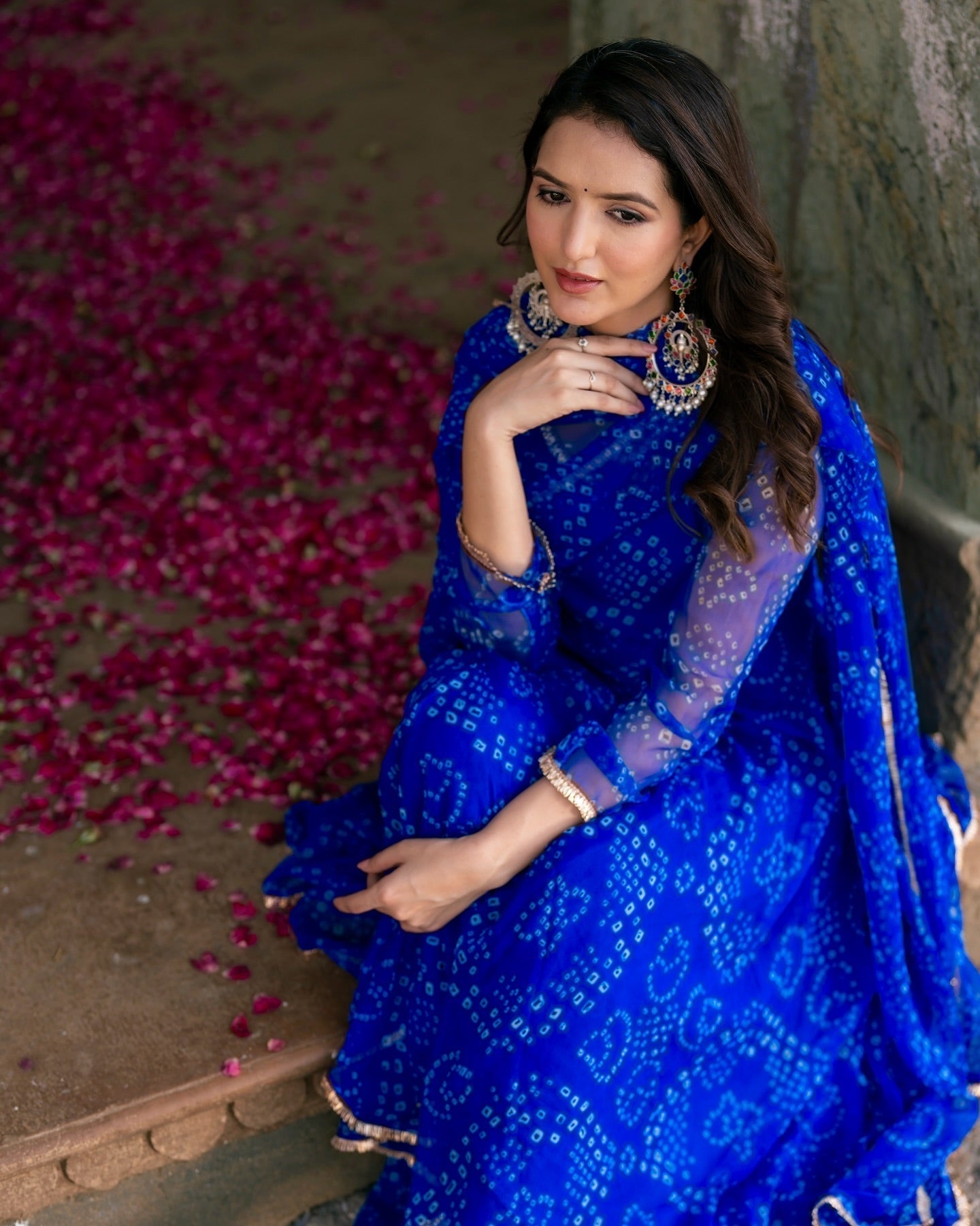 Exclusive Digital Printed Organza Silk Anarkali Suits