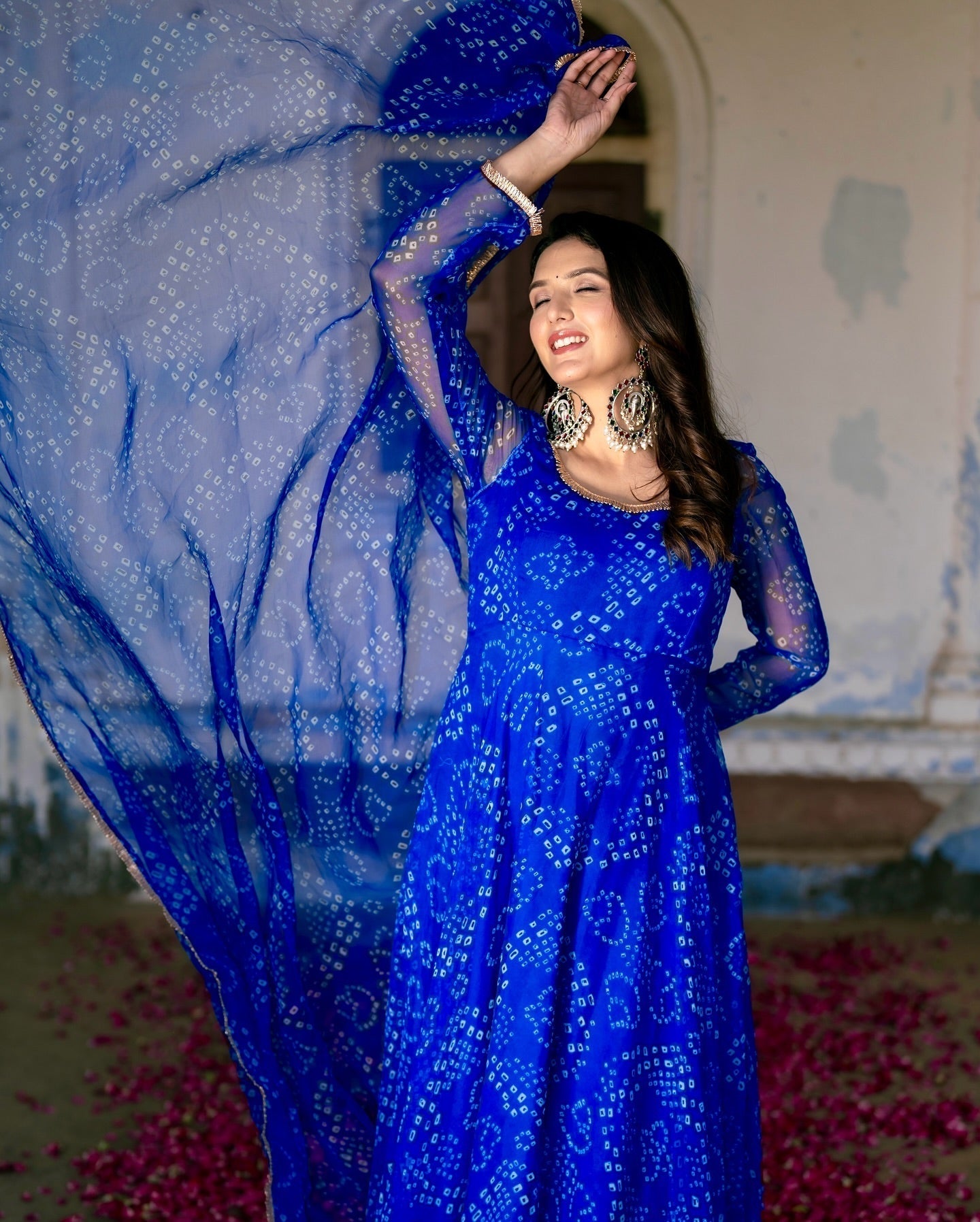 Exclusive Digital Printed Organza Silk Anarkali Suits