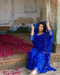 Exclusive Digital Printed Organza Silk Anarkali Suits