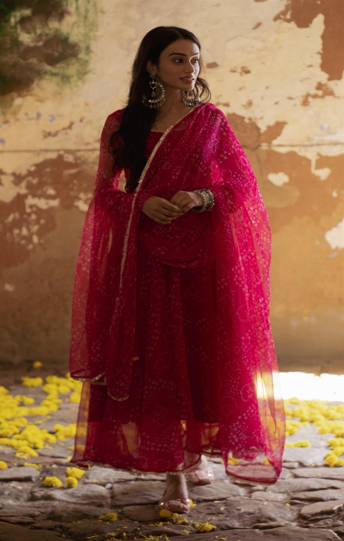 Exclusive Digital Printed Organza Silk Anarkali Suit