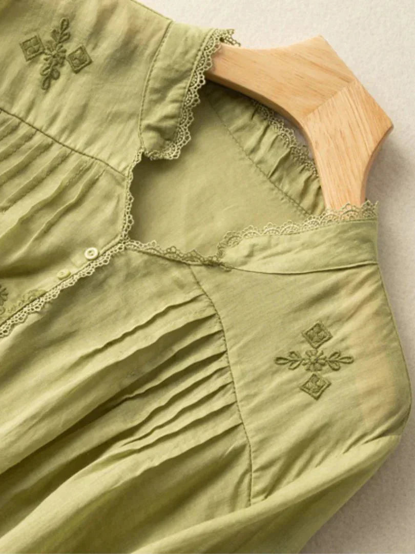 Elegant Cotton Embroidered Shirt – Comfort with Style