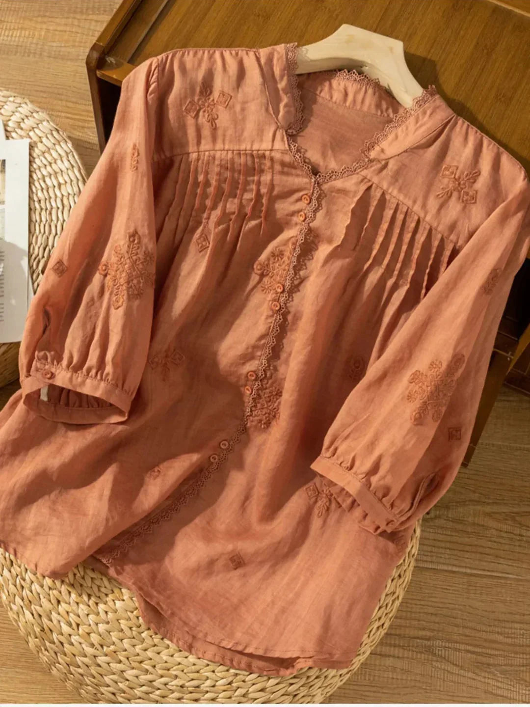 Elegant Cotton Embroidered Shirt – Comfort with Style