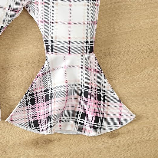 Twirl Top & Flared Pants Set for Baby Girls – Soft Cotton Blend Outfit