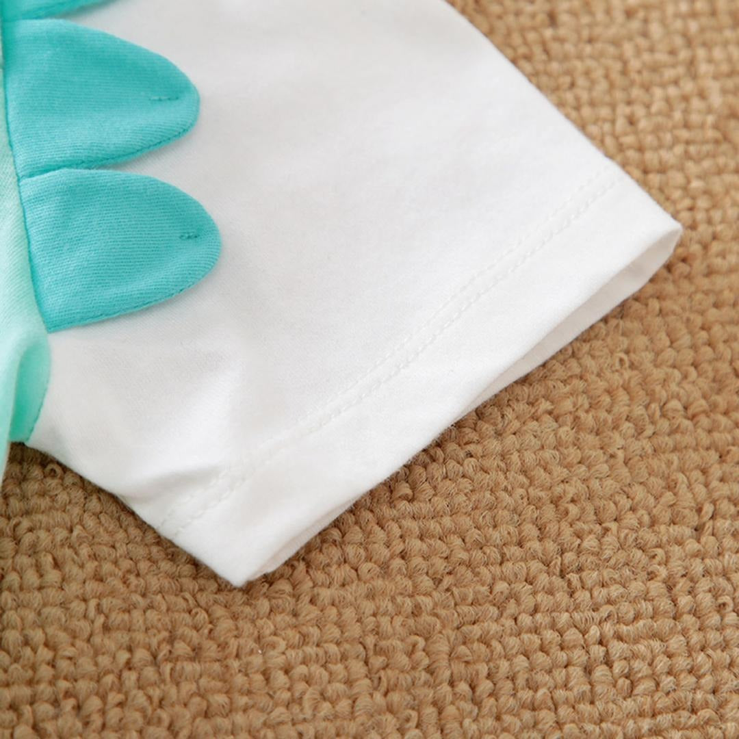 Blue and Yellow Dino Baby Romper – Soft Cotton for Boys and Girls