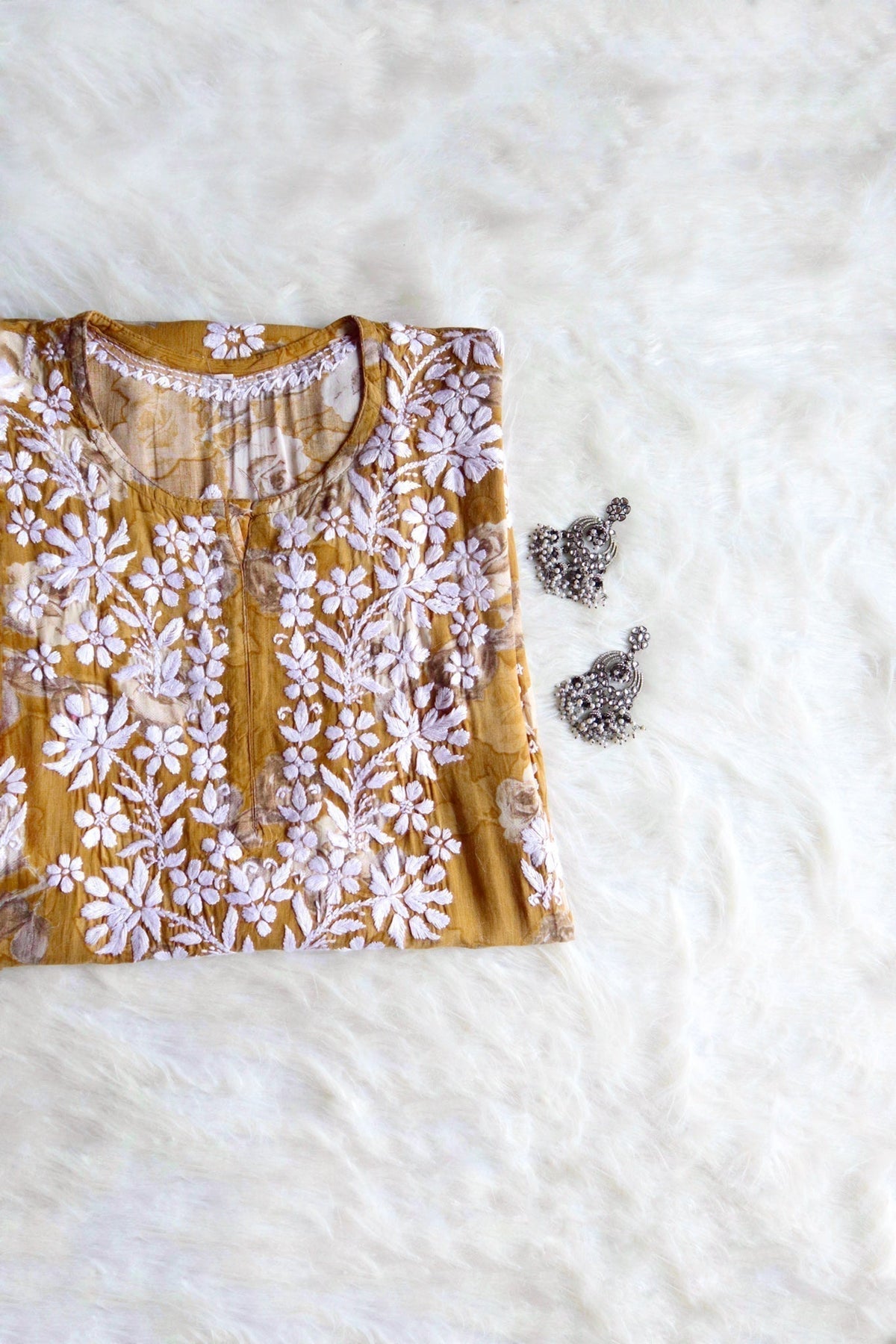 Maryam Mustard Long Modal Kurta