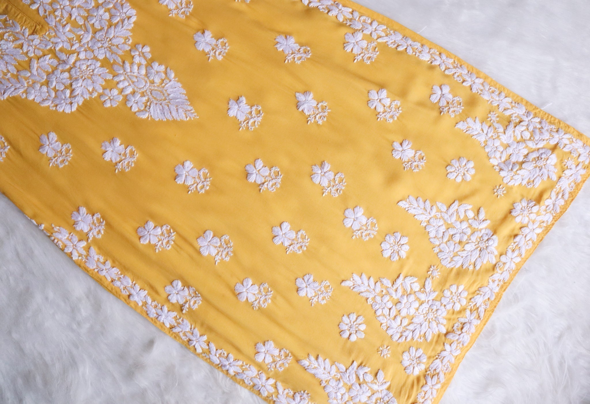 Naila Yellow Long Modal Kurta