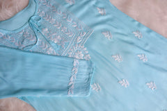 Alina Sky Blue Long Rayon Kurta