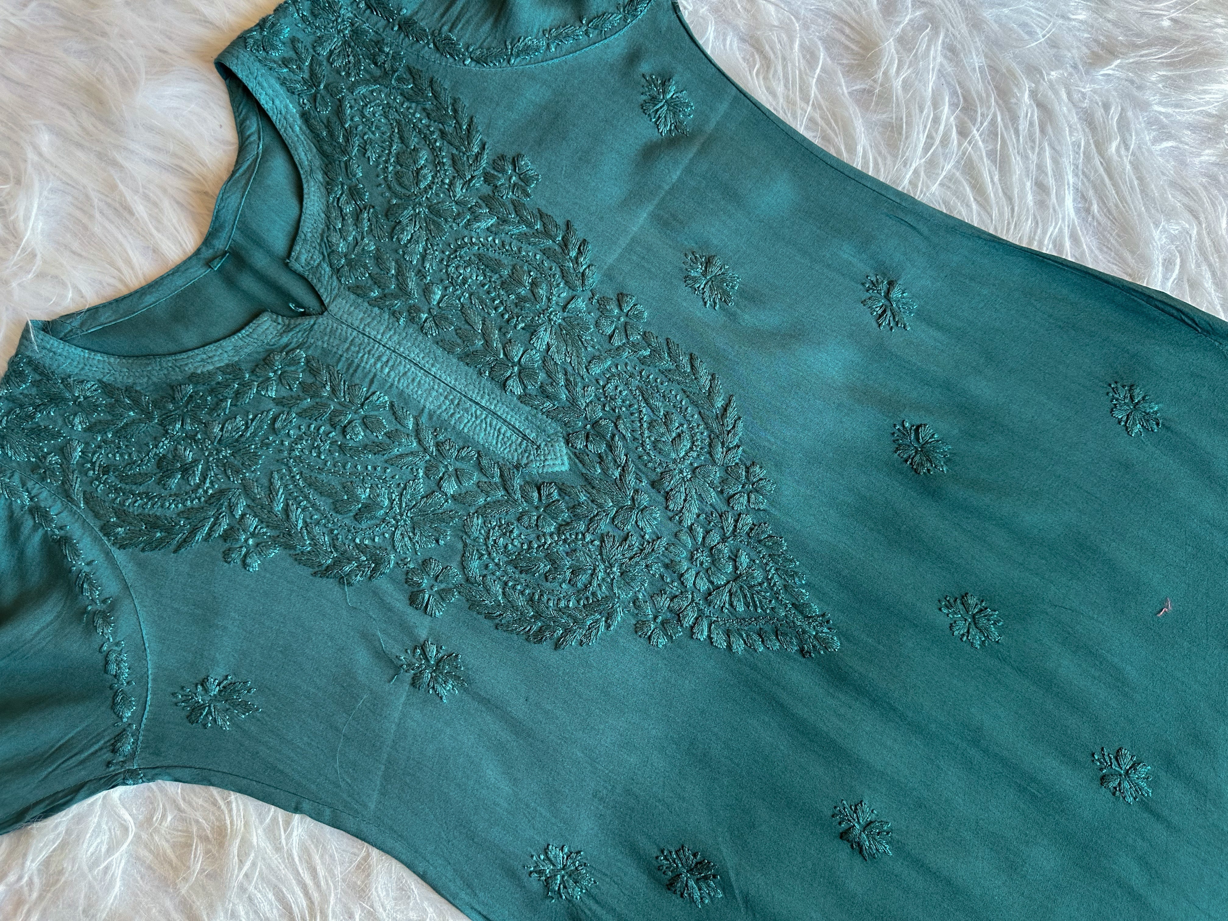 Alysha Sage Green Ombre Long Rayon Kurta