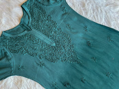 Alysha Sage Green Ombre Long Rayon Kurta