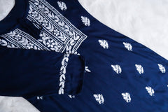 Alina Navy Blue Long Rayon Kurta