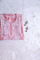 Naila Rose Brown Long Modal Kurta