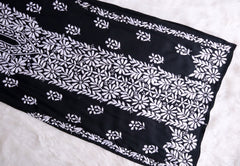 Zeina Black Long Modal Kurta