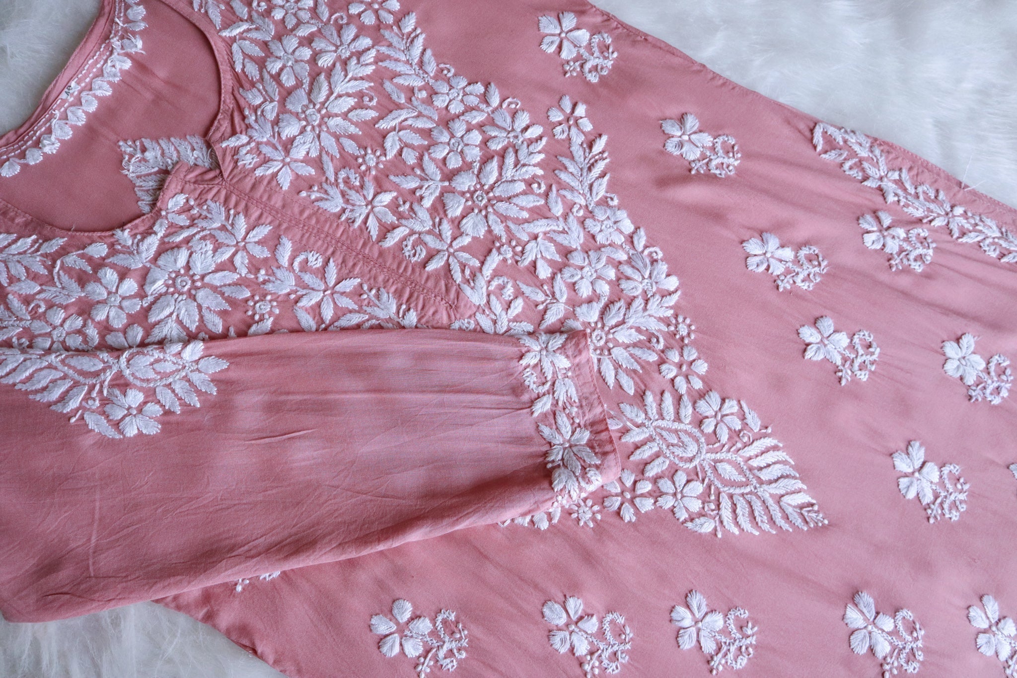 Naila Rose Brown Long Modal Kurta