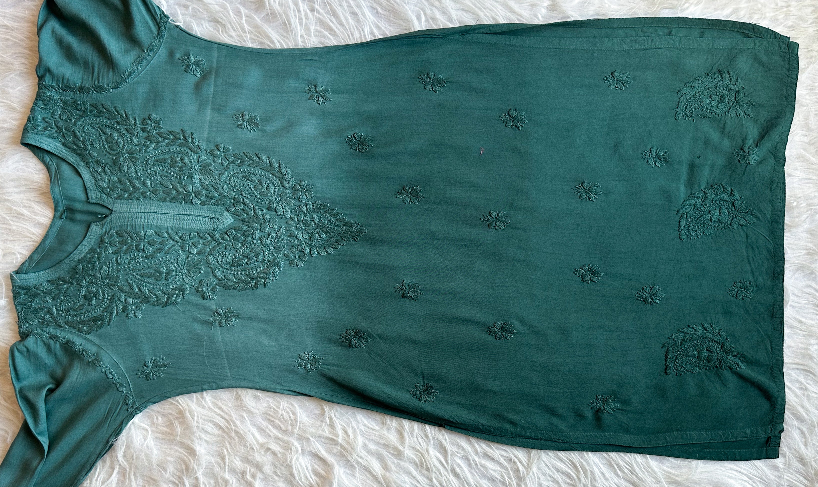 Alysha Sage Green Ombre Long Rayon Kurta