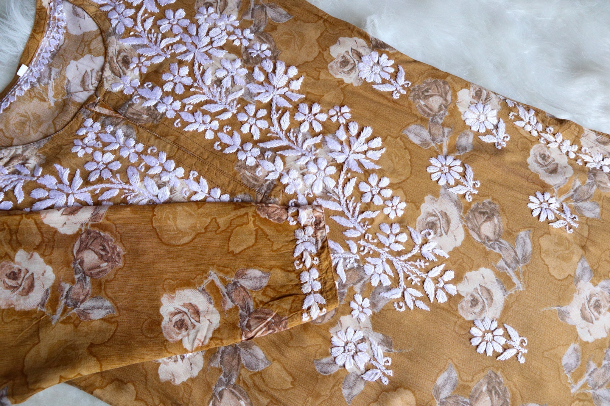 Maryam Mustard Long Modal Kurta