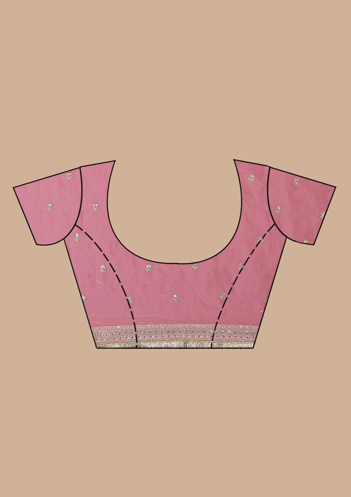 Pink Tissue Saree with Intricate Threadwork Embroidery – Elegant Festive Wear